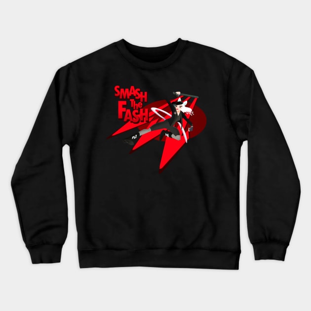 Smash the Fash Tabby Crewneck Sweatshirt by ablazeko